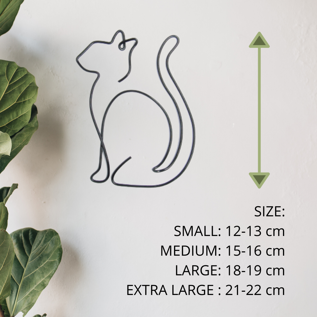 Metal Cat wire wall art decor for cat lover gift
