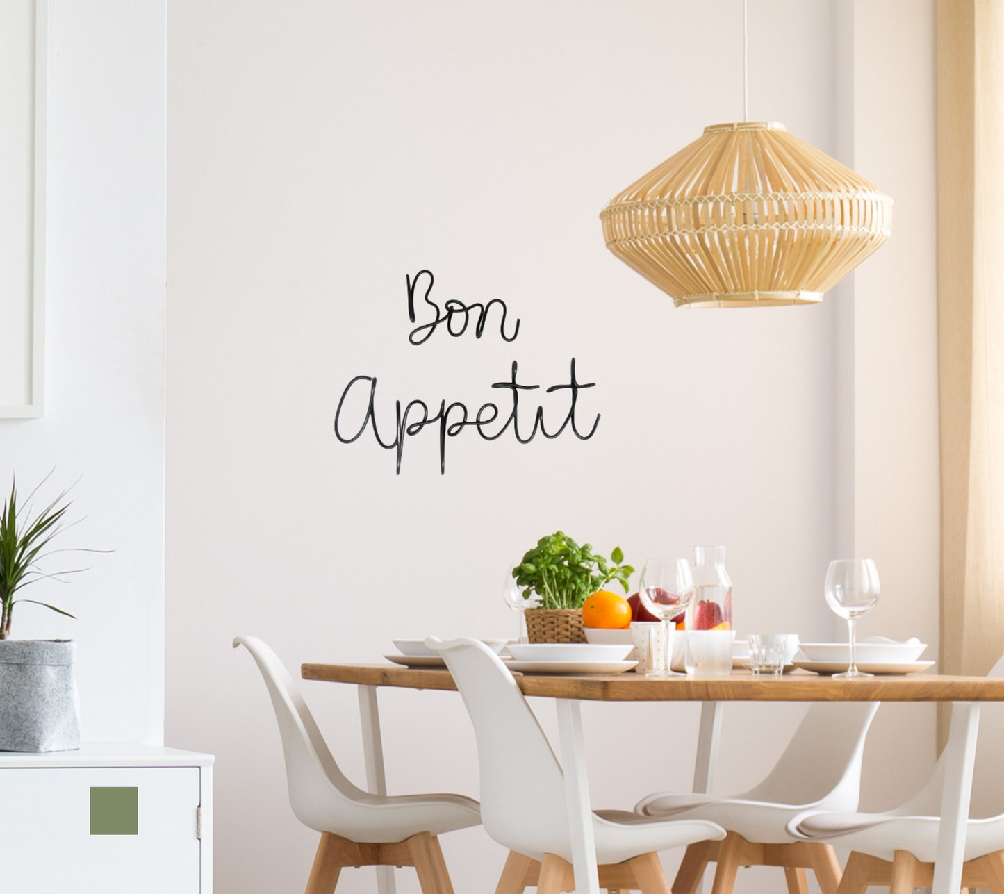 Bon Appetit wire words wall art for dining room wall decor
