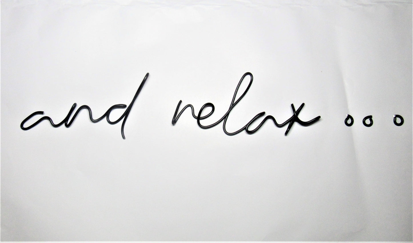 And relax sign wire wall art bathroom signs