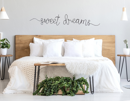 Sweet Dreams wire words bedroom wall decor over the Bed (SIZE LARGE)